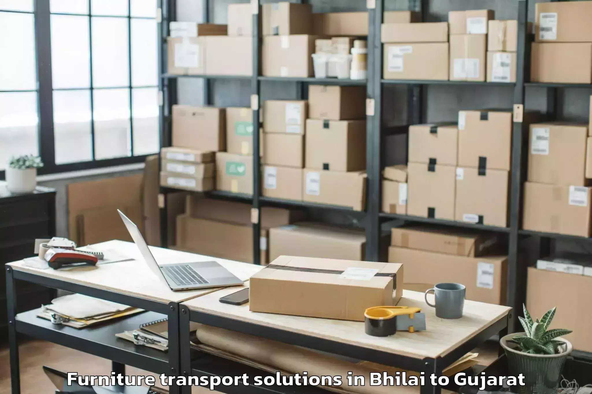 Comprehensive Bhilai to Dehgam Furniture Transport Solutions